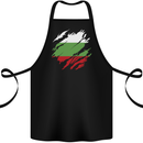 Torn Bulgaria Flag Bulgarian Day Football Cotton Apron 100% Organic Black