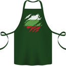 Torn Bulgaria Flag Bulgarian Day Football Cotton Apron 100% Organic Forest Green