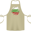 Torn Bulgaria Flag Bulgarian Day Football Cotton Apron 100% Organic Khaki