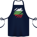 Torn Bulgaria Flag Bulgarian Day Football Cotton Apron 100% Organic Navy Blue
