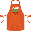 Torn Bulgaria Flag Bulgarian Day Football Cotton Apron 100% Organic Orange