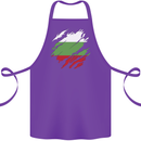 Torn Bulgaria Flag Bulgarian Day Football Cotton Apron 100% Organic Purple