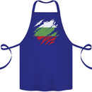 Torn Bulgaria Flag Bulgarian Day Football Cotton Apron 100% Organic Royal Blue