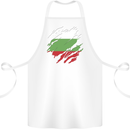 Torn Bulgaria Flag Bulgarian Day Football Cotton Apron 100% Organic White