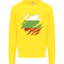 Torn Bulgaria Flag Bulgarian Day Football Kids Sweatshirt Jumper Yellow