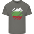 Torn Bulgaria Flag Bulgarian Day Football Kids T-Shirt Childrens Charcoal