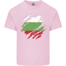 Torn Bulgaria Flag Bulgarian Day Football Kids T-Shirt Childrens Light Pink