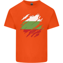 Torn Bulgaria Flag Bulgarian Day Football Kids T-Shirt Childrens Orange