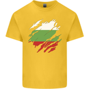 Torn Bulgaria Flag Bulgarian Day Football Kids T-Shirt Childrens Yellow