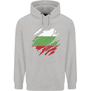 Torn Bulgaria Flag Bulgarian Day Football Mens 80% Cotton Hoodie Sports Grey