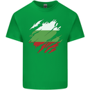 Torn Bulgaria Flag Bulgarian Day Football Mens Cotton T-Shirt Tee Top Irish Green