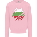 Torn Bulgaria Flag Bulgarian Day Football Mens Sweatshirt Jumper Light Pink