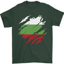 Torn Bulgaria Flag Bulgarian Day Football Mens T-Shirt 100% Cotton Forest Green