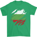 Torn Bulgaria Flag Bulgarian Day Football Mens T-Shirt 100% Cotton Irish Green