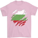 Torn Bulgaria Flag Bulgarian Day Football Mens T-Shirt 100% Cotton Light Pink