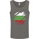Torn Bulgaria Flag Bulgarian Day Football Mens Vest Tank Top Charcoal