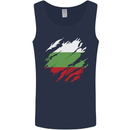 Torn Bulgaria Flag Bulgarian Day Football Mens Vest Tank Top Navy Blue