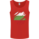 Torn Bulgaria Flag Bulgarian Day Football Mens Vest Tank Top Red