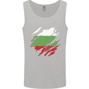 Torn Bulgaria Flag Bulgarian Day Football Mens Vest Tank Top Sports Grey