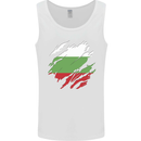 Torn Bulgaria Flag Bulgarian Day Football Mens Vest Tank Top White