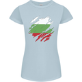 Torn Bulgaria Flag Bulgarian Day Football Womens Petite Cut T-Shirt Light Blue