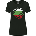 Torn Bulgaria Flag Bulgarian Day Football Womens Wider Cut T-Shirt Black