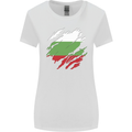 Torn Bulgaria Flag Bulgarian Day Football Womens Wider Cut T-Shirt White