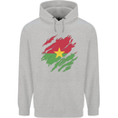 Torn Burkina Faso Flag Day Football Childrens Kids Hoodie Sports Grey