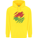 Torn Burkina Faso Flag Day Football Childrens Kids Hoodie Yellow
