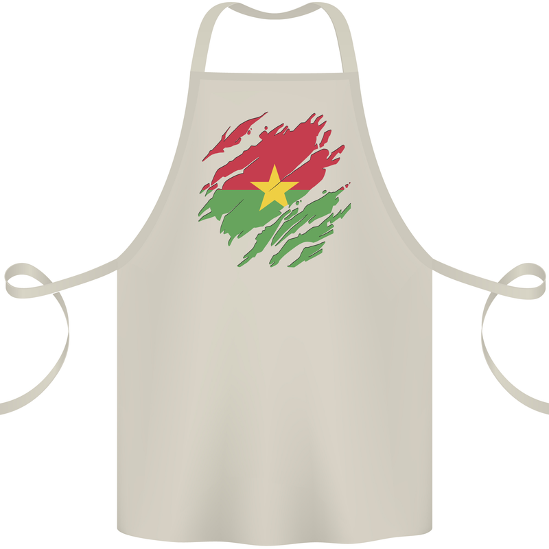 Torn Burkina Faso Flag Day Football Cotton Apron 100% Organic Natural