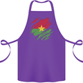 Torn Burkina Faso Flag Day Football Cotton Apron 100% Organic Purple