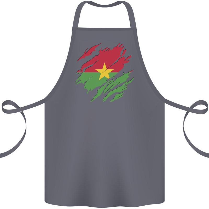 Torn Burkina Faso Flag Day Football Cotton Apron 100% Organic Steel