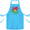 Torn Burkina Faso Flag Day Football Cotton Apron 100% Organic Turquoise
