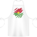 Torn Burkina Faso Flag Day Football Cotton Apron 100% Organic White