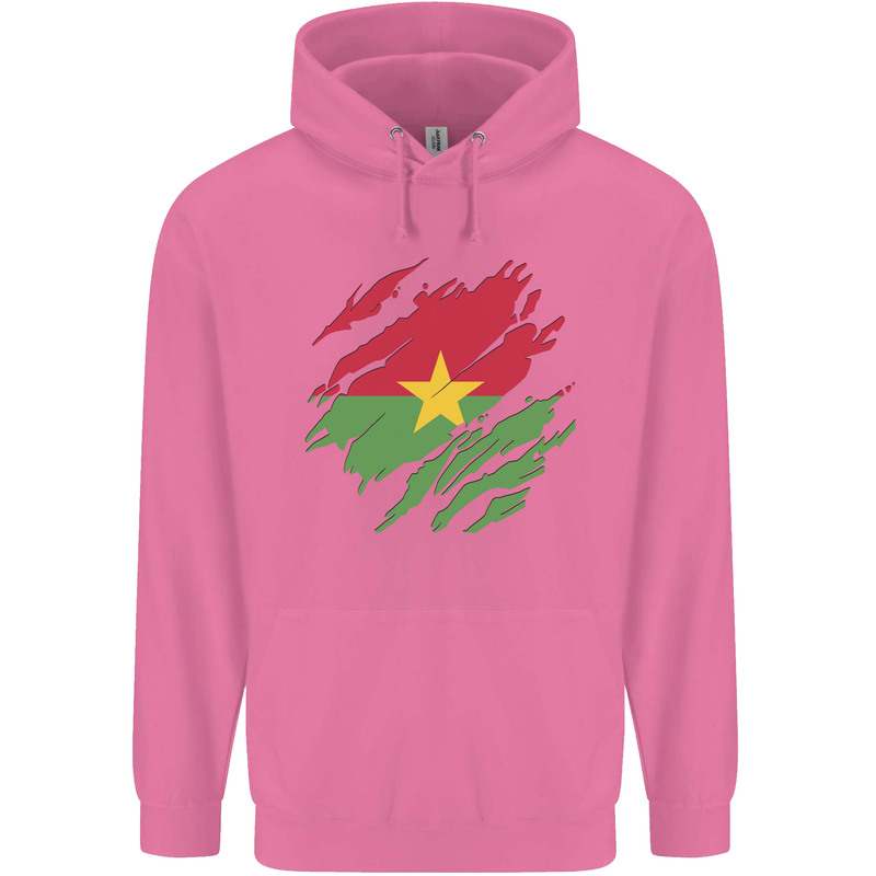 Torn Burkina Faso Flag Day Football Mens 80% Cotton Hoodie Azelea