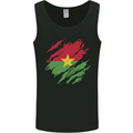Torn Burkina Faso Flag Day Football Mens Vest Tank Top Black