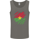 Torn Burkina Faso Flag Day Football Mens Vest Tank Top Charcoal
