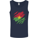 Torn Burkina Faso Flag Day Football Mens Vest Tank Top Navy Blue