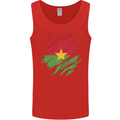 Torn Burkina Faso Flag Day Football Mens Vest Tank Top Red