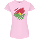 Torn Burkina Faso Flag Day Football Womens Petite Cut T-Shirt Light Pink
