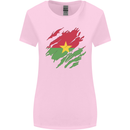 Torn Burkina Faso Flag Day Football Womens Wider Cut T-Shirt Light Pink