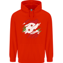 Torn Burundi Flag Burundians Day Football Childrens Kids Hoodie Bright Red