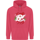 Torn Burundi Flag Burundians Day Football Childrens Kids Hoodie Heliconia