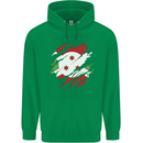 Torn Burundi Flag Burundians Day Football Childrens Kids Hoodie Irish Green