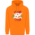 Torn Burundi Flag Burundians Day Football Childrens Kids Hoodie Orange