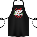 Torn Burundi Flag Burundians Day Football Cotton Apron 100% Organic Black
