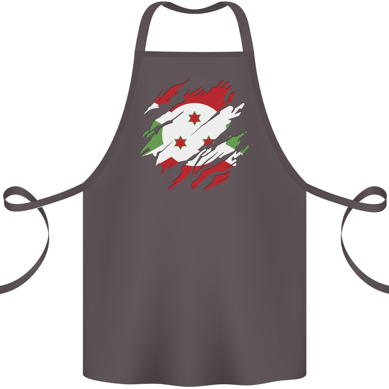 Torn Burundi Flag Burundians Day Football Cotton Apron 100% Organic Dark Grey