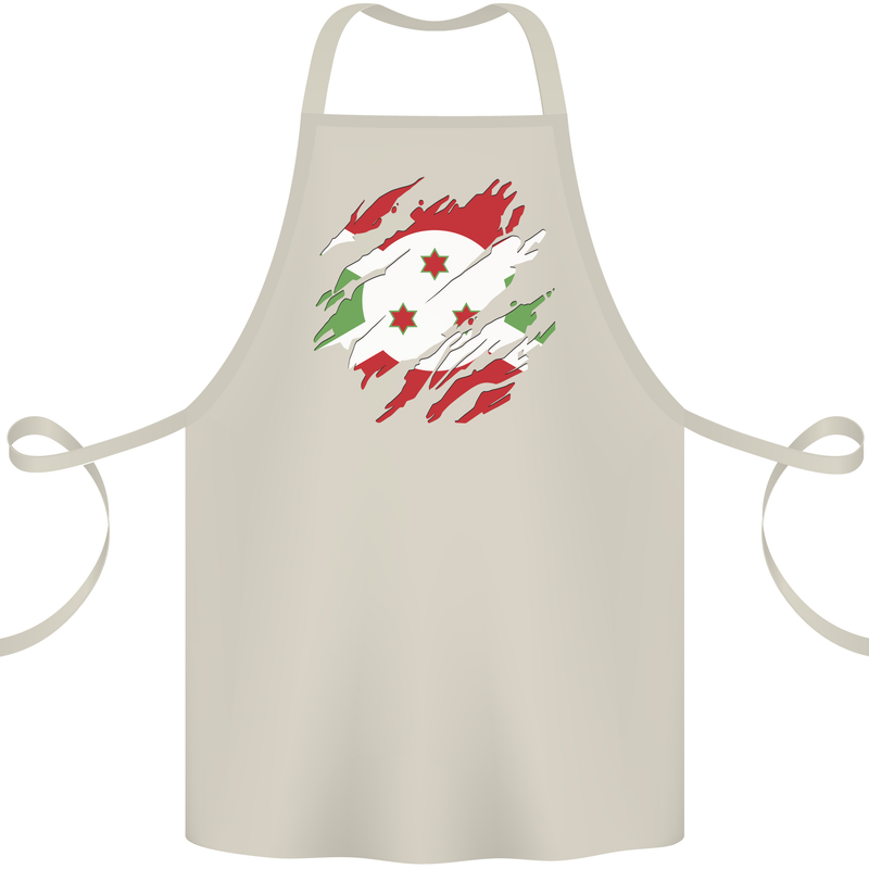 Torn Burundi Flag Burundians Day Football Cotton Apron 100% Organic Natural