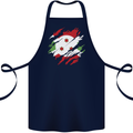 Torn Burundi Flag Burundians Day Football Cotton Apron 100% Organic Navy Blue