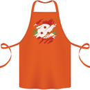 Torn Burundi Flag Burundians Day Football Cotton Apron 100% Organic Orange